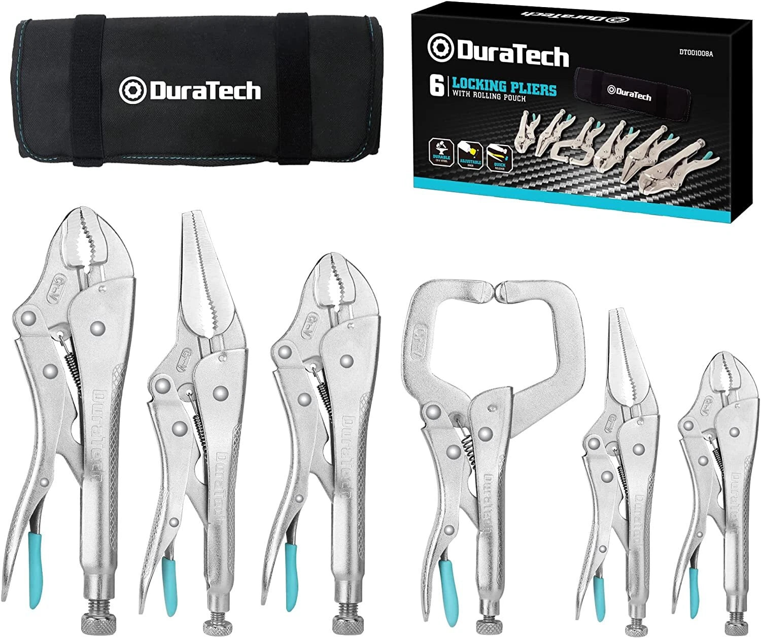 Duratech 6-piece Cr-v Pliers Set Fast Release With Oxford Rolling
