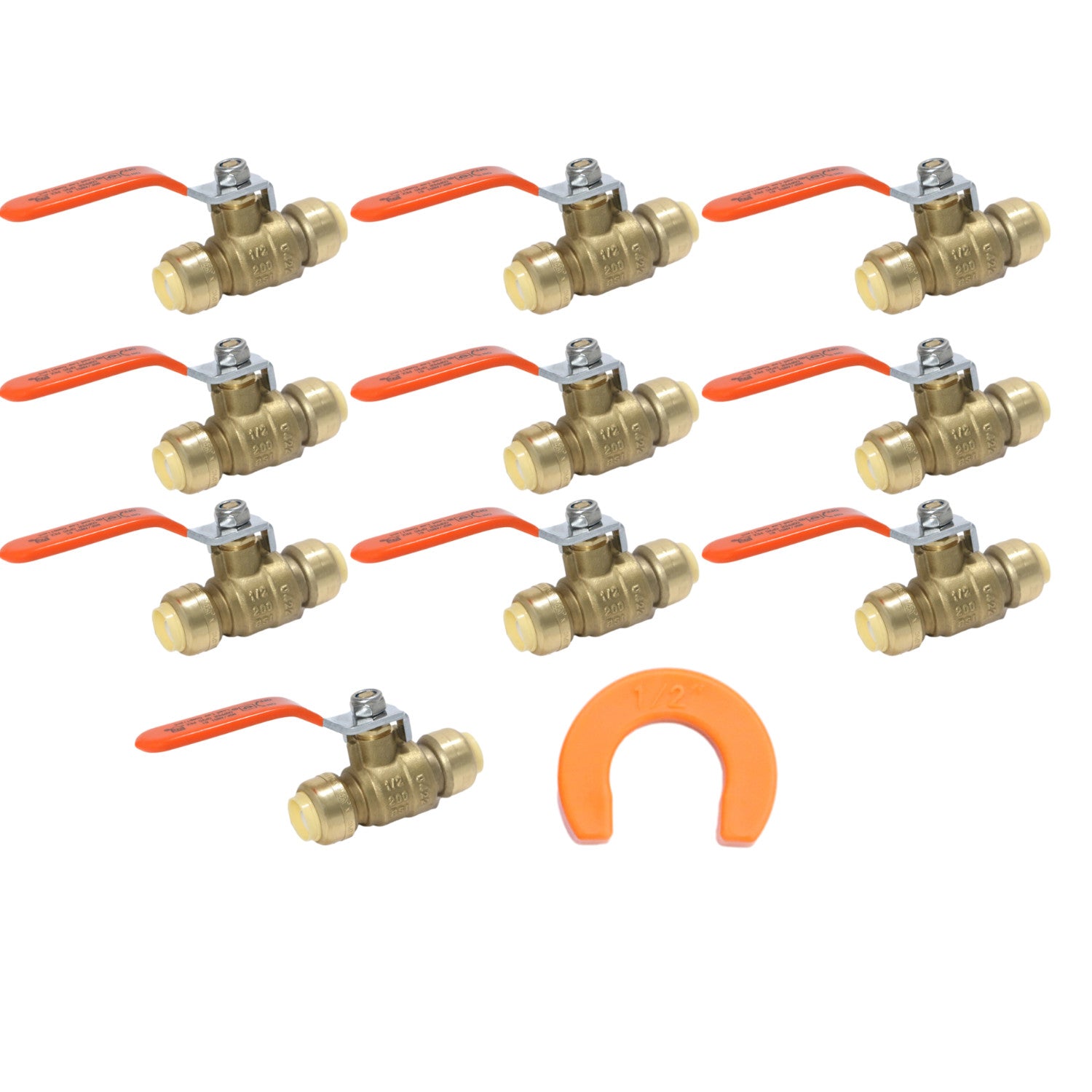 XFITTING 1/2" Push Fit Ball Valve 10 Pack