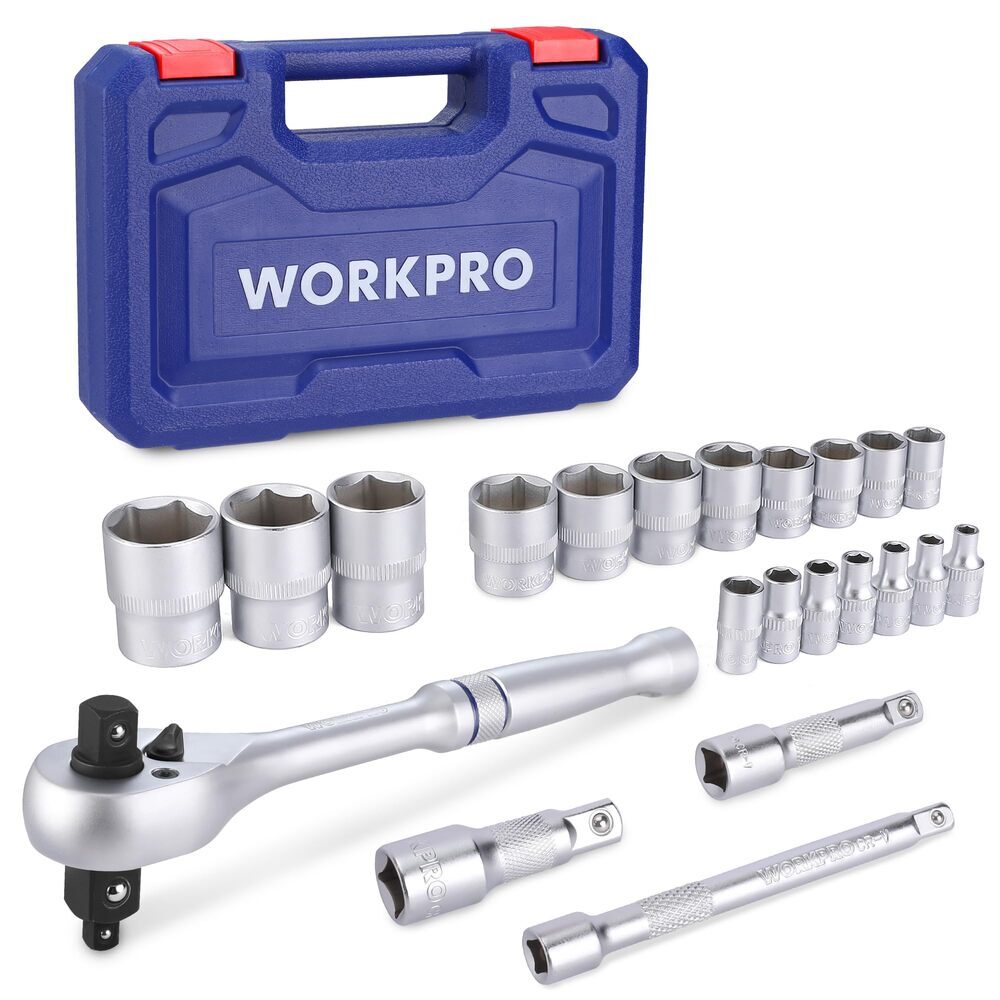 WORKPRO 22-Piece Socket Set Metric by WORKPRO