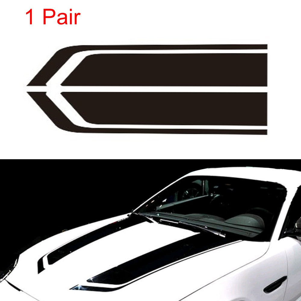 Black Sticker 15*86cm Decal Cars Door Hood Racing Sticker Waterproof
