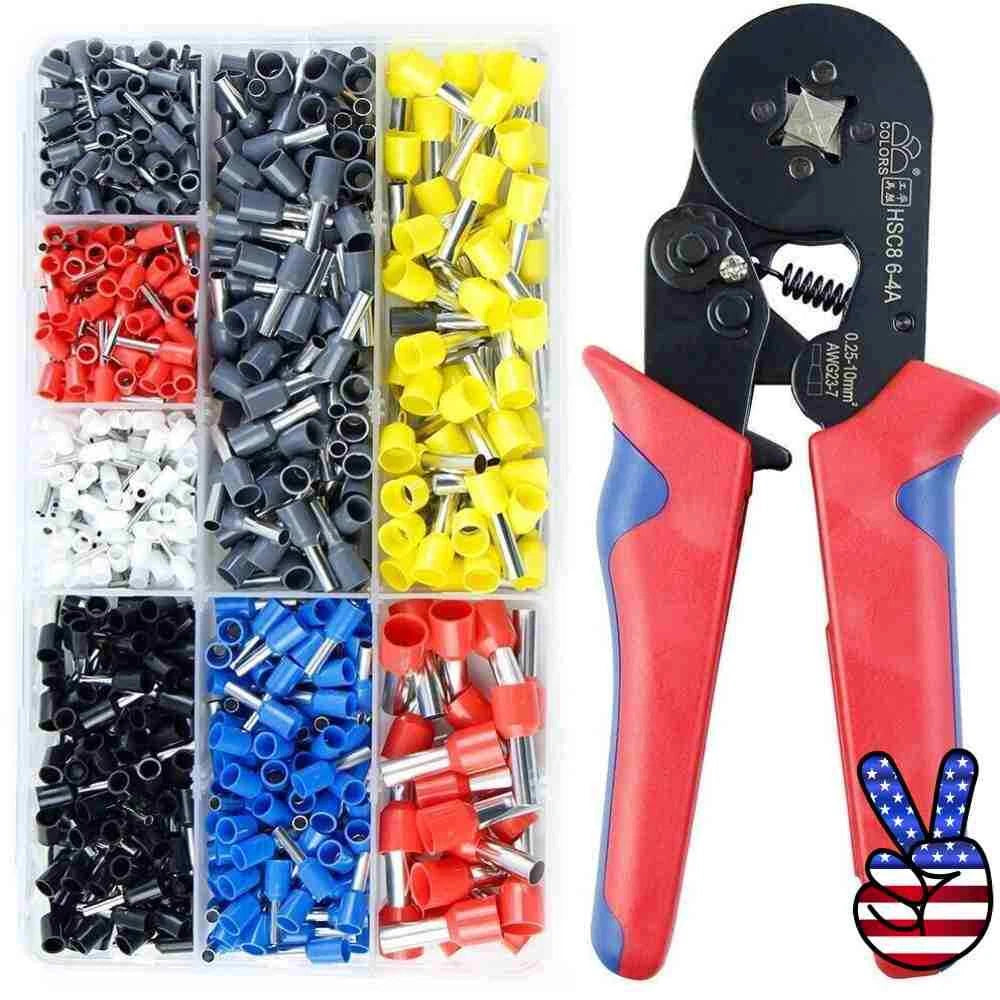 Cable Cord Pin End Bootlace Ferrule Terminal Set Wire Crimper