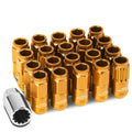 Aluminum Orange 16 Lug+4 Lock Nuts+adapter M12x1.25 21mm Od/50mm Tall
