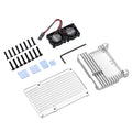 Metal Armor Case Shell Box W/ Dual Fan Heatsink For Raspberry Pi 4