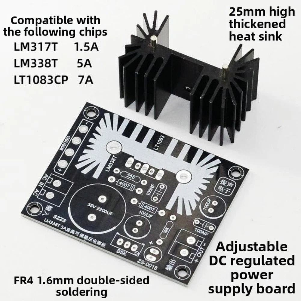 Lm317 Lm338t Lt1083cp Adjustable Linear Regulator Board 1.25V To 37V