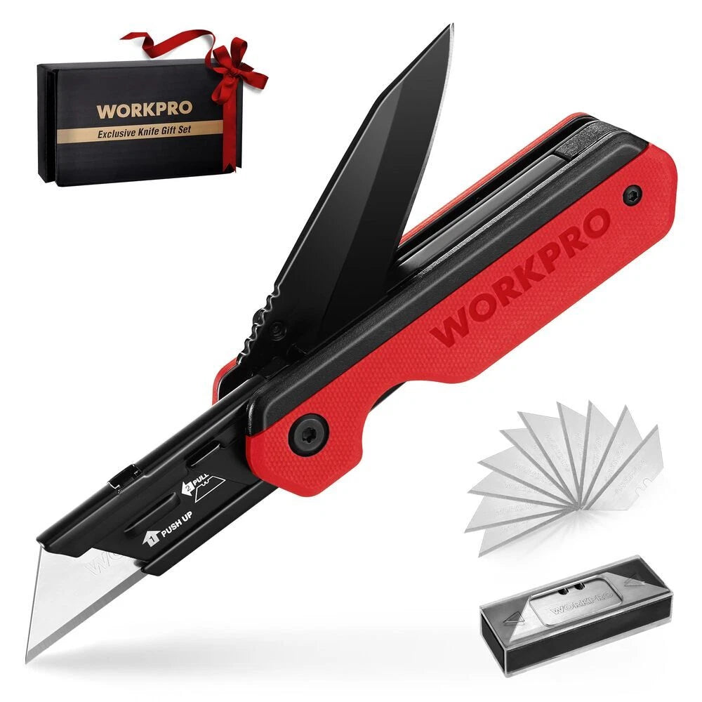 Workpro 2-in-1 Folding Knife/utility Knife Quick-change Box Cutter 10