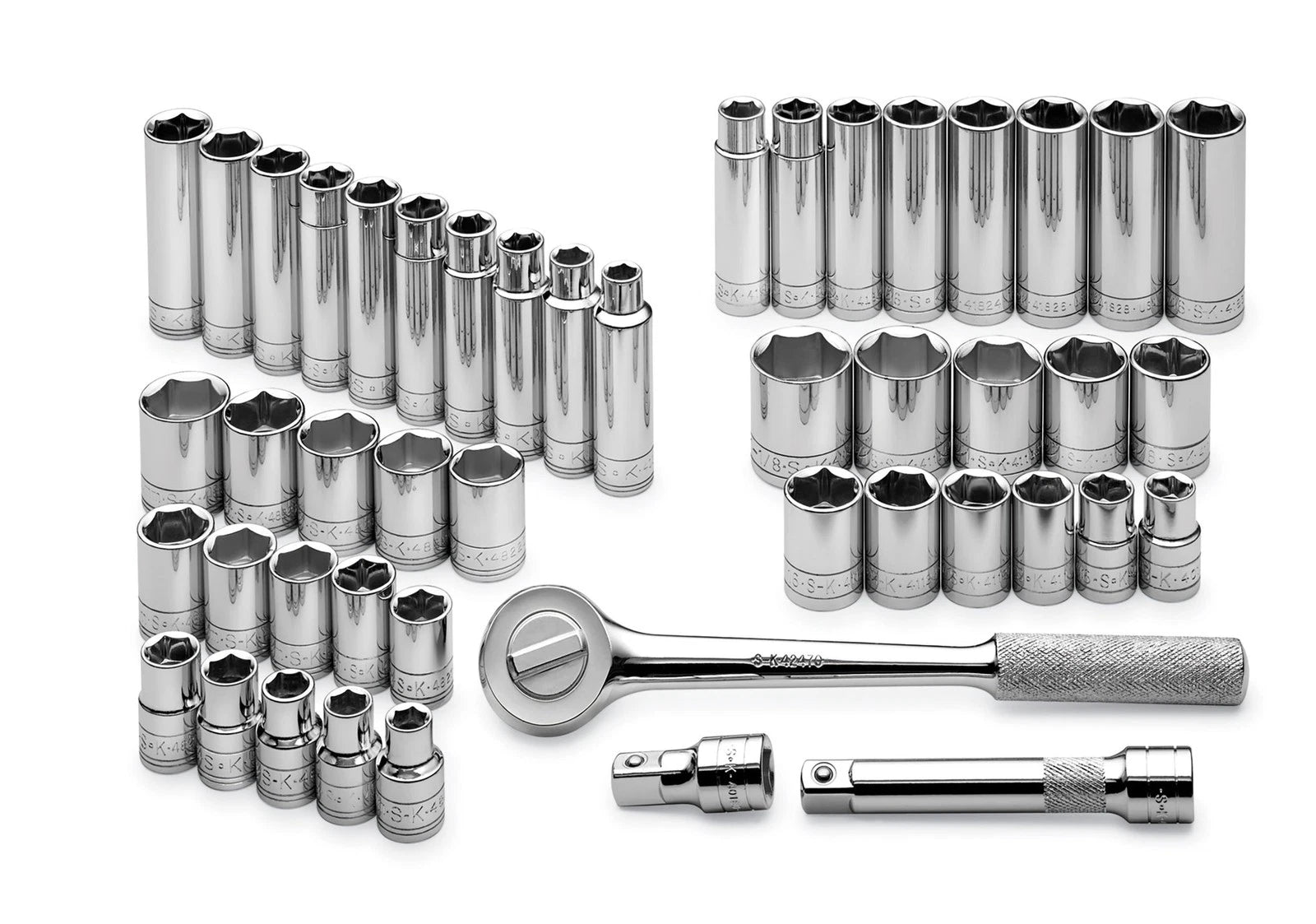 Sk Hand Tools 4147-6 1/2" Drive 6 Point Sae & Metric Socket Set