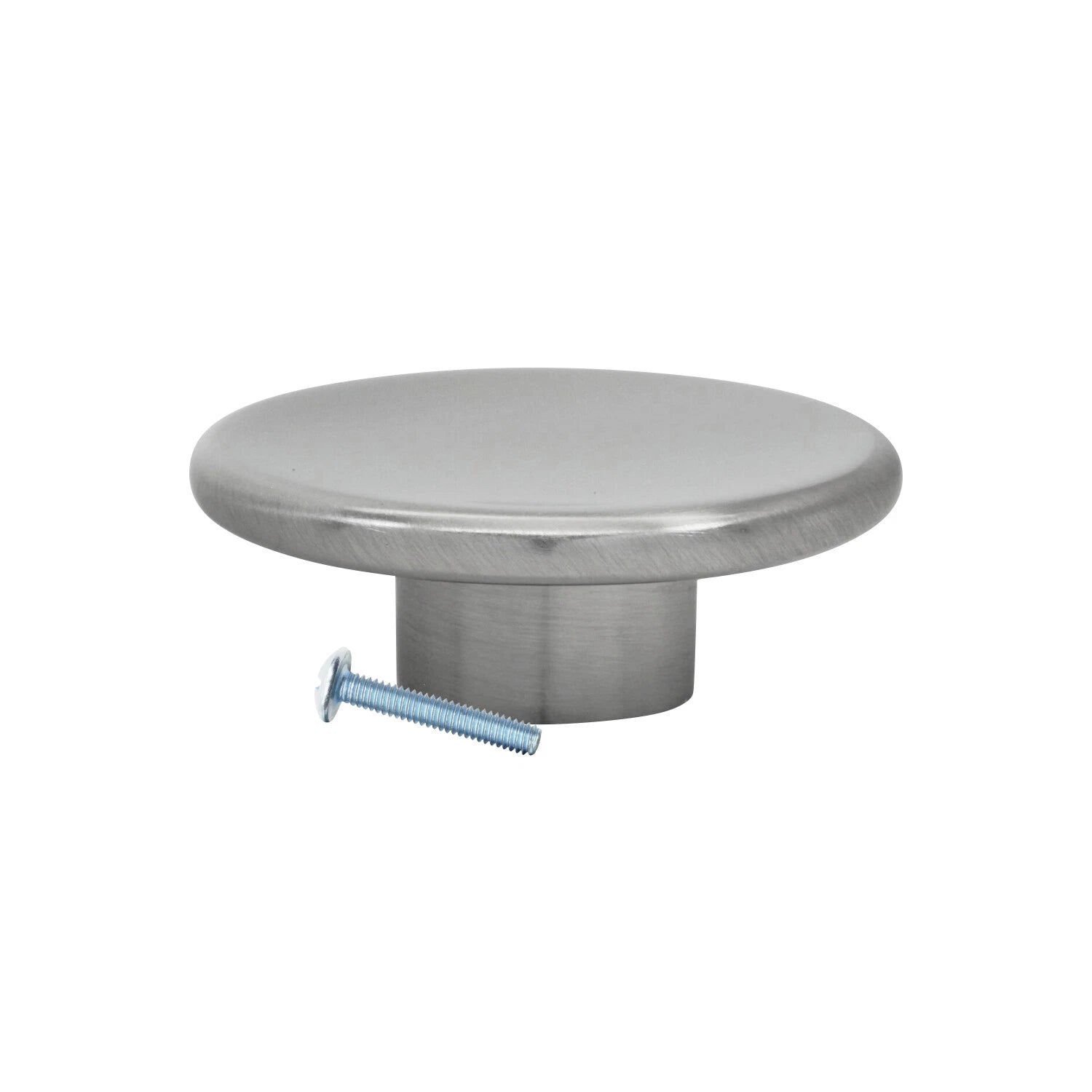 Rok Zen Flat Round Circle Brushed Nickel Cabinet Knob 2-1/4" K806857bn
