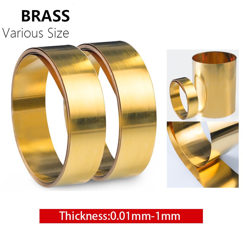 Brass Sheet Roll Metal Foil Plate Strip Band 0.01mm-1mm