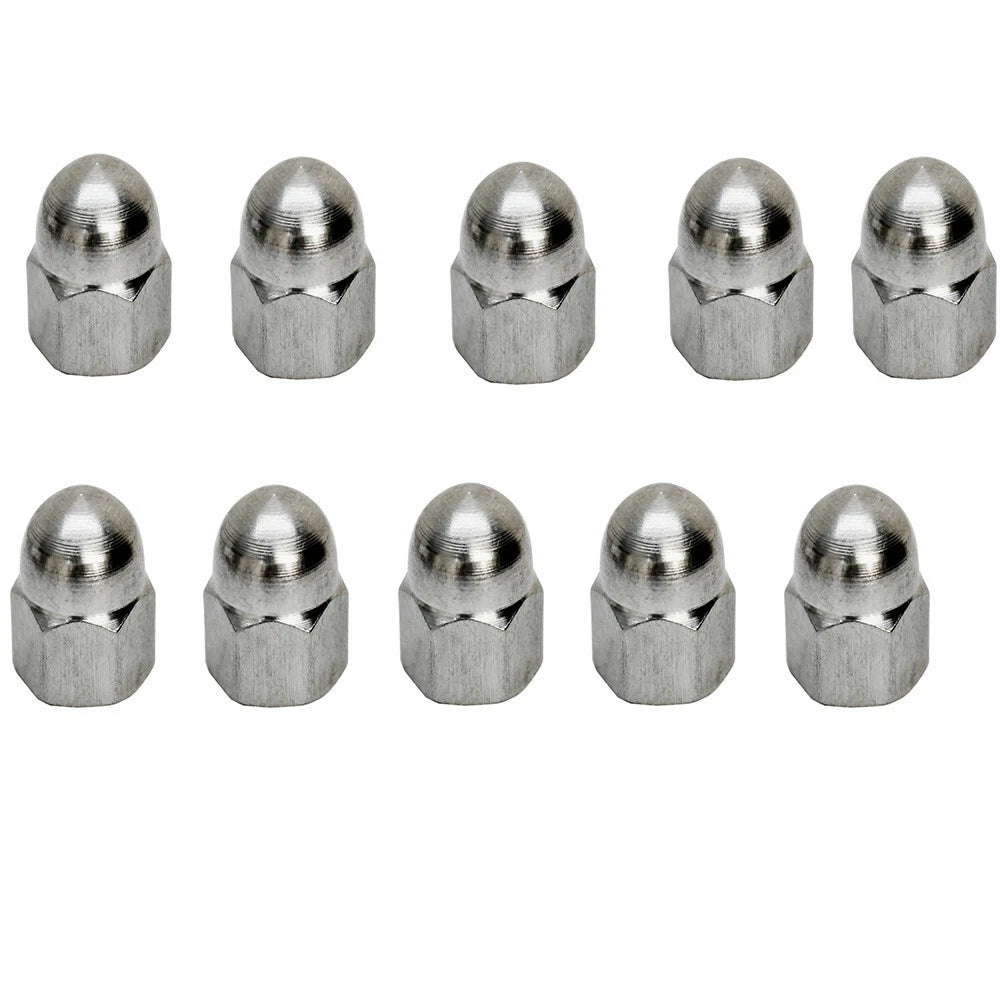 Cap Acorn Hex Nut Unc Marine10 Pc Left Hand Thread 1/4 Inch Stainless