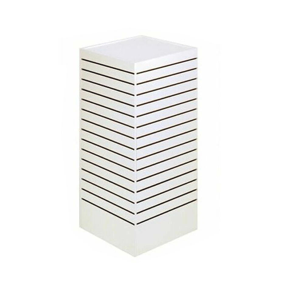 Slatwall Tower Unit Retail Store Display Fixture 24 X 24 X 54 - White