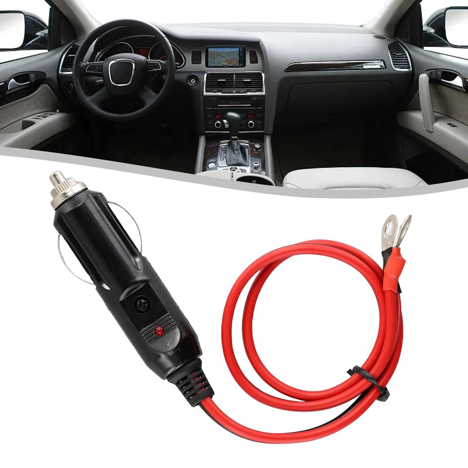Reliable 15a Car Power Supply Cord Red And Black | Built Supply Co