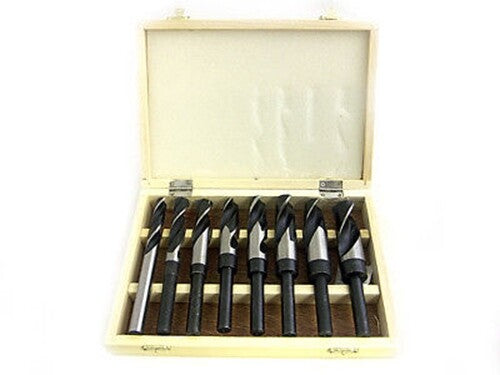 8 PCS JUMBO SIZE WOOD DRILL BITS SET 1/2" shank HEAT TREATED ALLOY STEEL w/Case