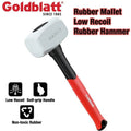 Goldblatt 16 Oz. Rubber Mallet Low Recoil Rubber Hammer Double-faced