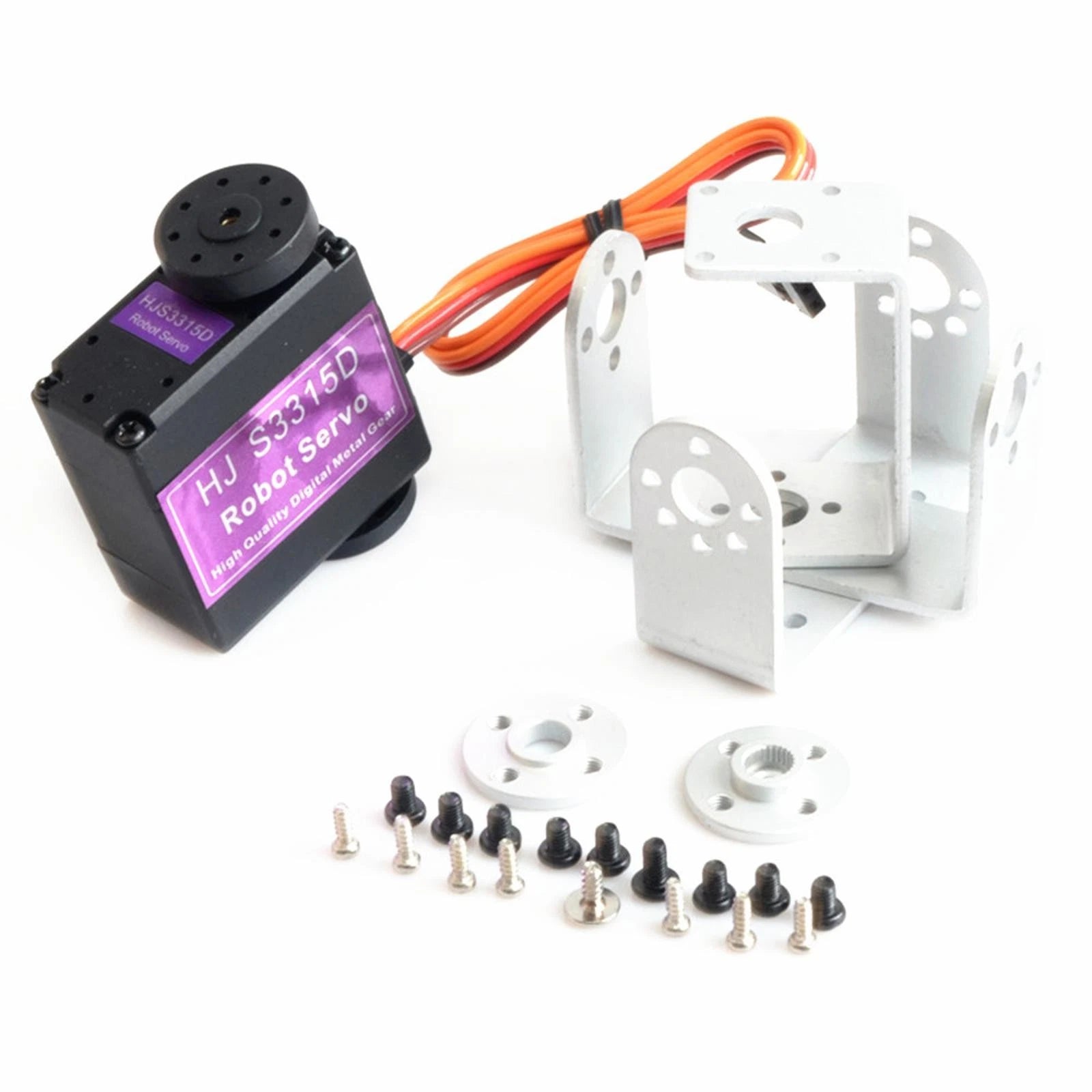 180° Rotating Hj S3315d Metal 15kg Torque Brushed Motor Digital Robot