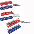 1/4''/1/2''/3/<wbr/>8'' Magnetic Socket Organizer Set Sae&metric