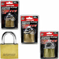 Dekton Titanium Plated Security Padlock Steel Shackle 3 Keys 40  50 Or 60mm Lock