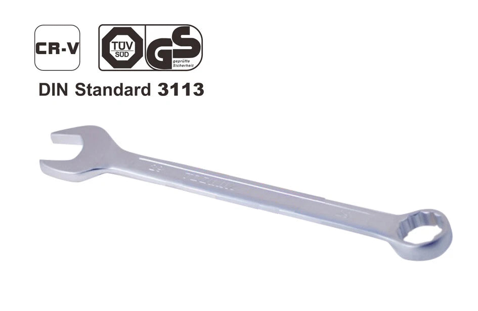 German Din Standard Cr-v Hi-torq Combination Ring Open End Spanner