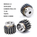 Mod 2.5 Spur Gear Steel Hardened, 15-40 Tooth