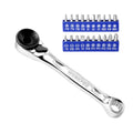 WORKPRO 21PC 1/4" Mini Ratchet Wrench 20pc Screwdriver Bits Hex Phillips Slotted