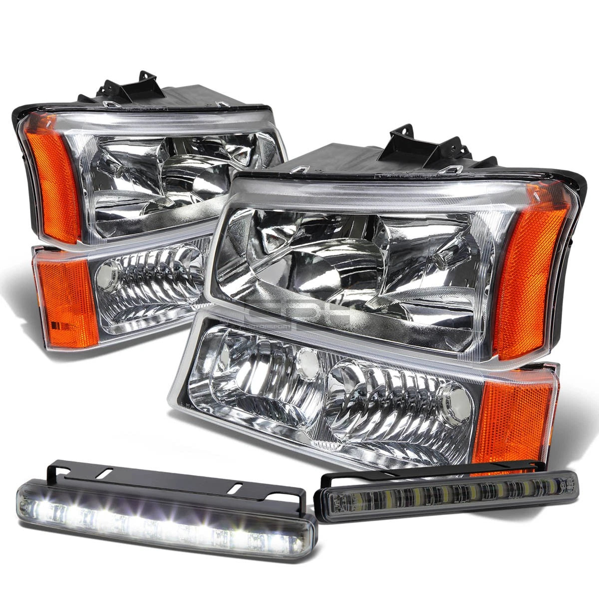 Chrome Headlight+ambe<wbr/>r Corner+bumper+<wbr/>LED | Built Supply Co