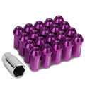 Close End M12x1.25 50mm Tall 25mm Od Purple Aluminum Jdm Lug