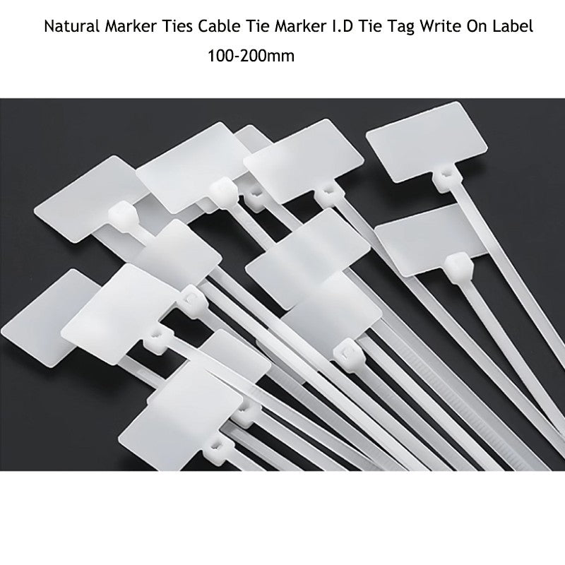 Natural Marker Ties Cable Tie Marker I.D Tie Tag Write