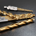 Workpro 9PCS 1/4" Hex Shank Drill Bits 1/16"-3/8" Titanium Plating Hss