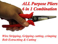 All Purpose Electrician Plier 6-in-1 Wire Gripping Tool by Unbranded