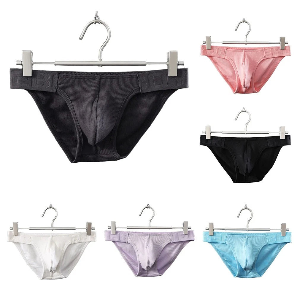 Ribbed Tanga Briefs For Men With Breathable Material And Low Waist Fit