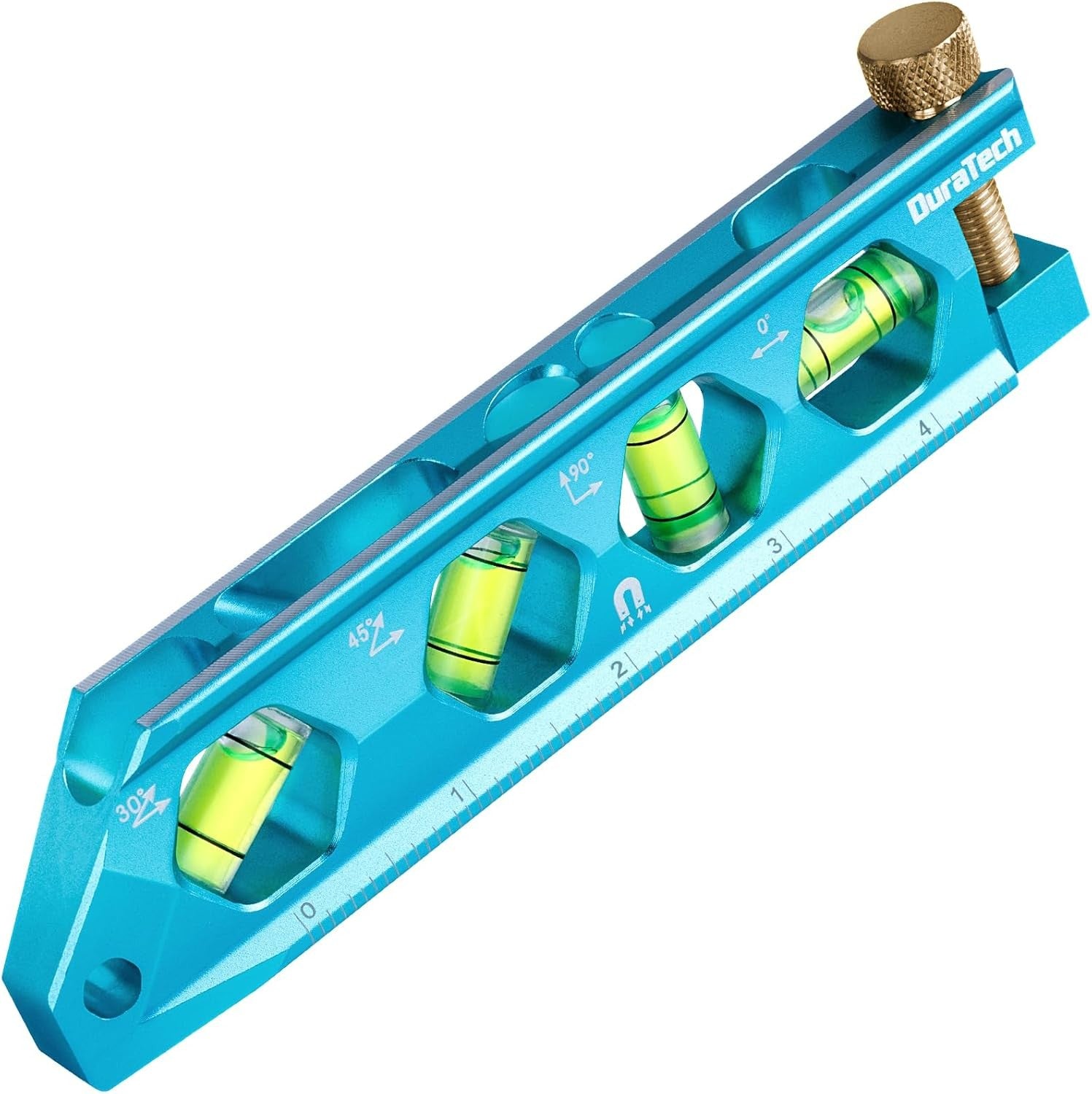 DURATECH 6.25" Magnetic Torpedo Level 0°-90° Bubbles Aluminum Alloy