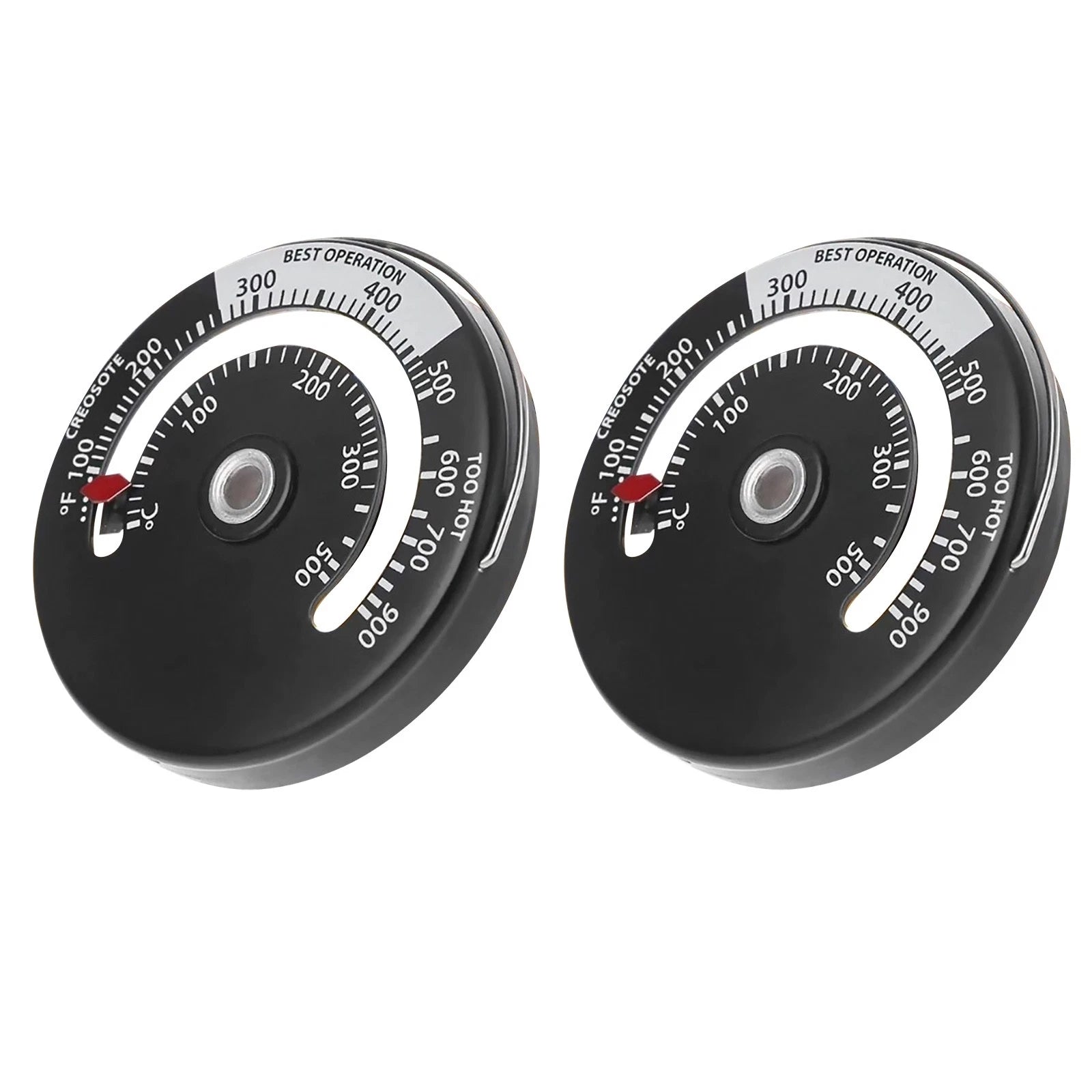 Wood Stove Pipe Temperature Gauge Magnetic Thermometer Fireplace