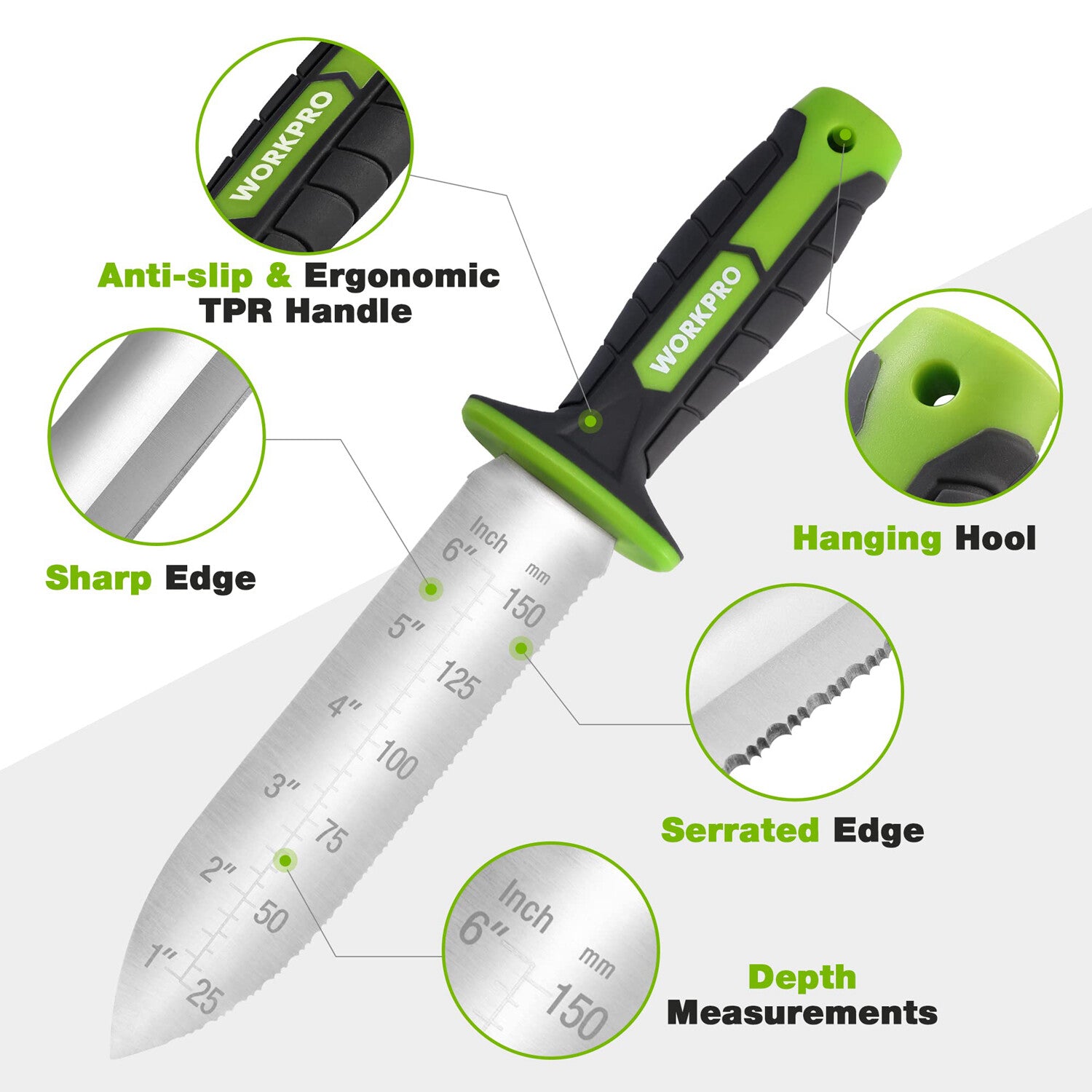 WORKPRO 7 Inch Hori Hori Garden Knife by WORKPRO