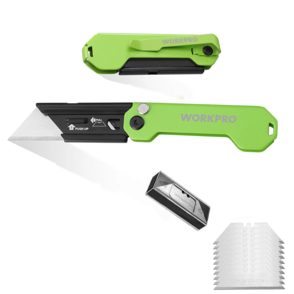 Workpro Folding Utility Knife Quick Change Razor Knife Box Cutter