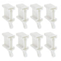 White Plastic Curtain Track End Stops Set Of 8 For Flexible Bendable