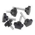 Black Plastic Rosette Thumb Screws M6-M10
