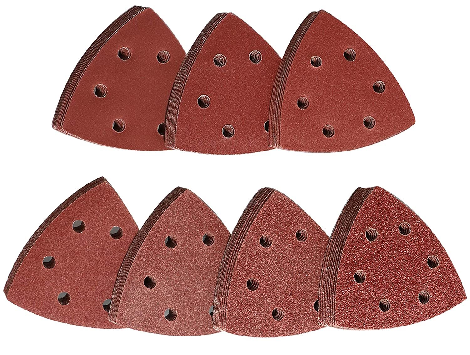 500PCS AO Triangle Mouse Detail Sandpaper Sanding Sheet 40-120 Grit