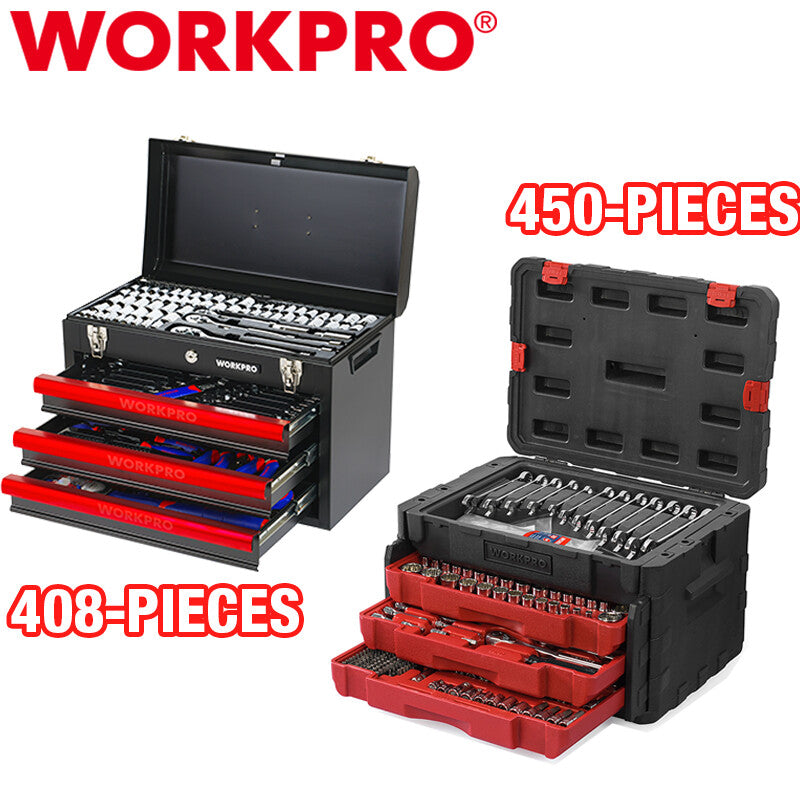 WORKPRO 14-Piece 1/2-Drive Deep Impact Socket Set