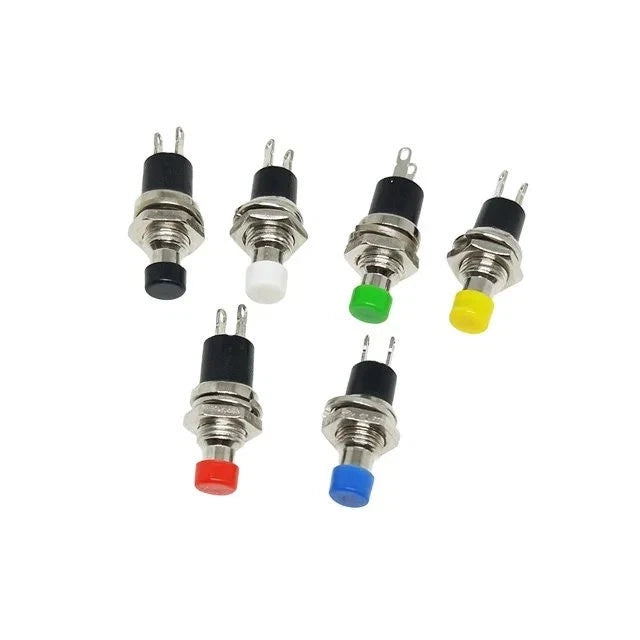 PBS-110 7mm Momentary switches Normally Closed. 6 Colours.