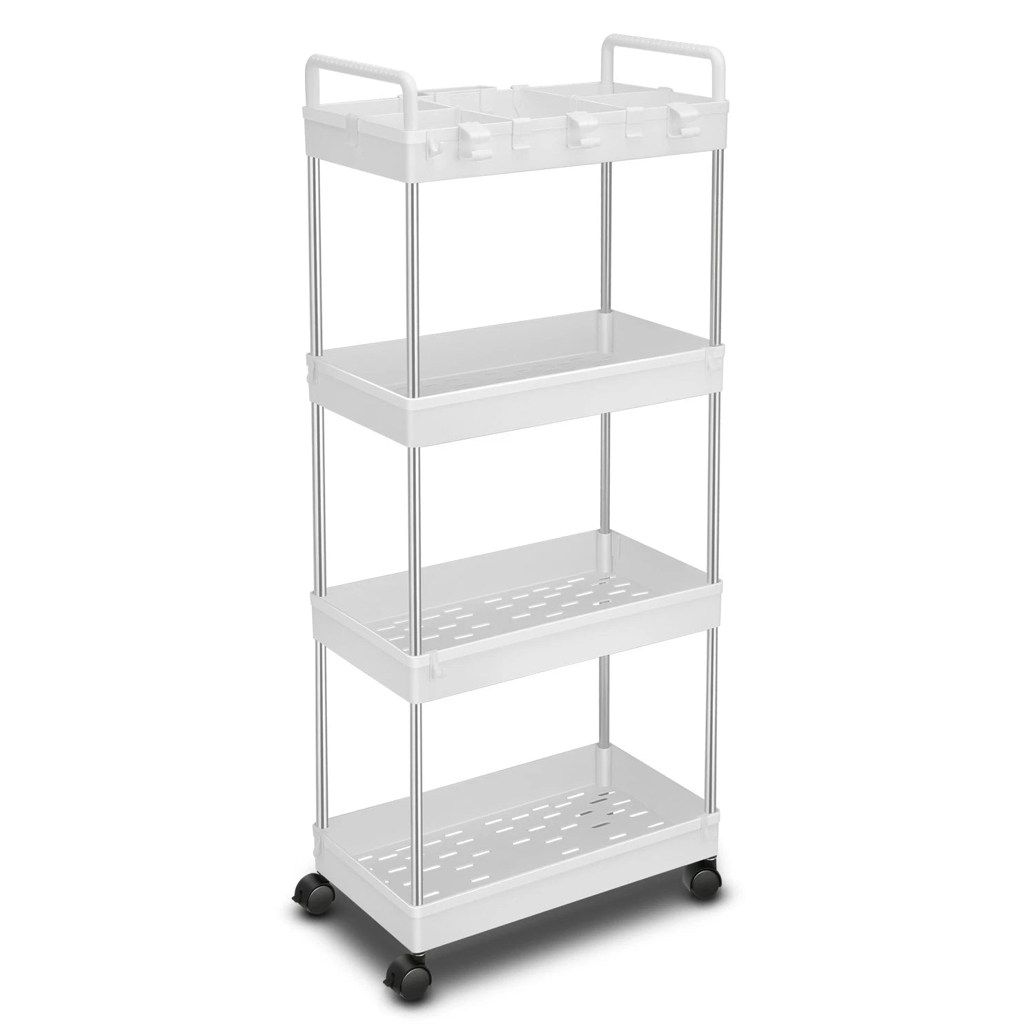 8.46"d X 15.2"w X 35.43"h White 4 Levels Storage | Built Supply Co