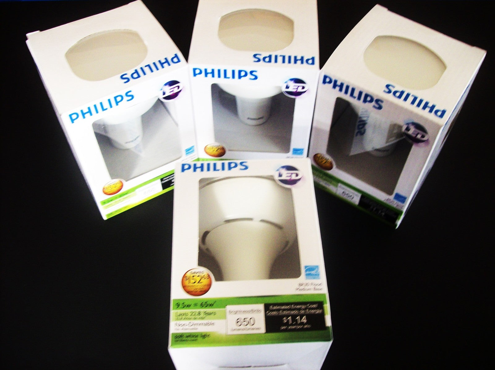 4 PHILIPS LED BR30 FLOOD MEDIUM BASE 9.5W 65W SOFT WHITE NON-DIMMABLE LIGHT BULB