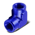 Female 1/8" Npt Pipe Piping Blue Anodized Finish Aluminum 90 Fitting