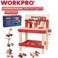 Workpro Wooden Workbench Kit Kids Tool Bench Building Toy Set Gift