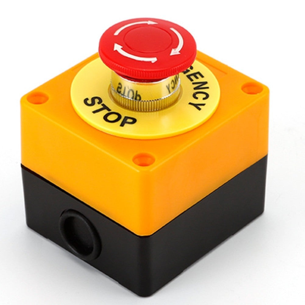 Flexible Installation 22mm Red Mushroom Push Button Switch with Adjustable FitOp