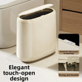 Push Top 12l Oval Waste Bin With Inner Outer Liners For Bathroom