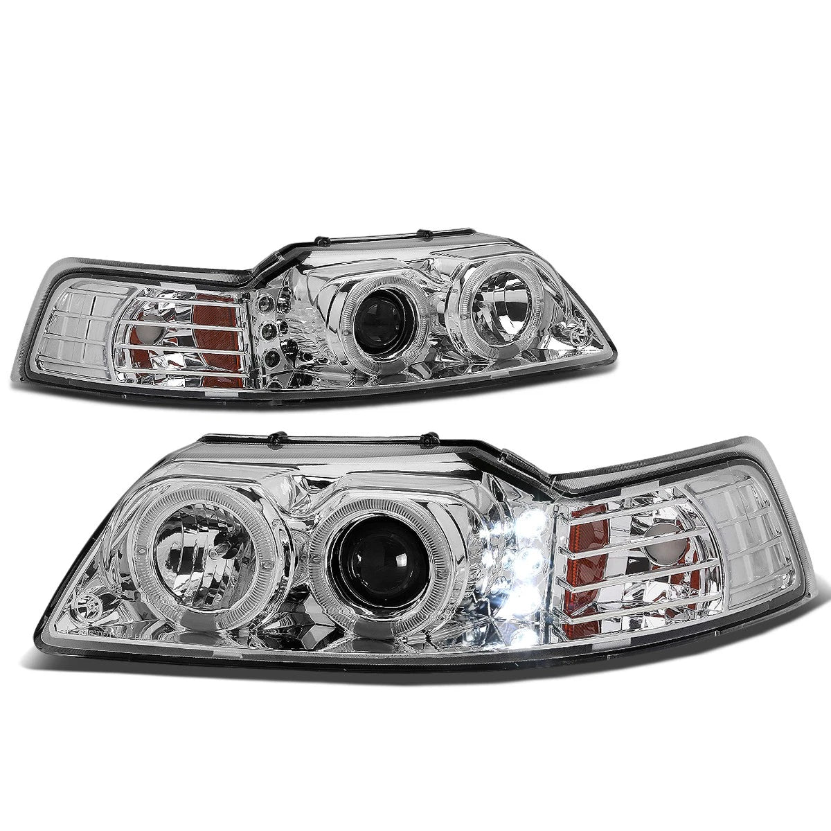 [Halo Ring+LED Drl]fit 1999-2004 Ford Mustang | Built Supply Co
