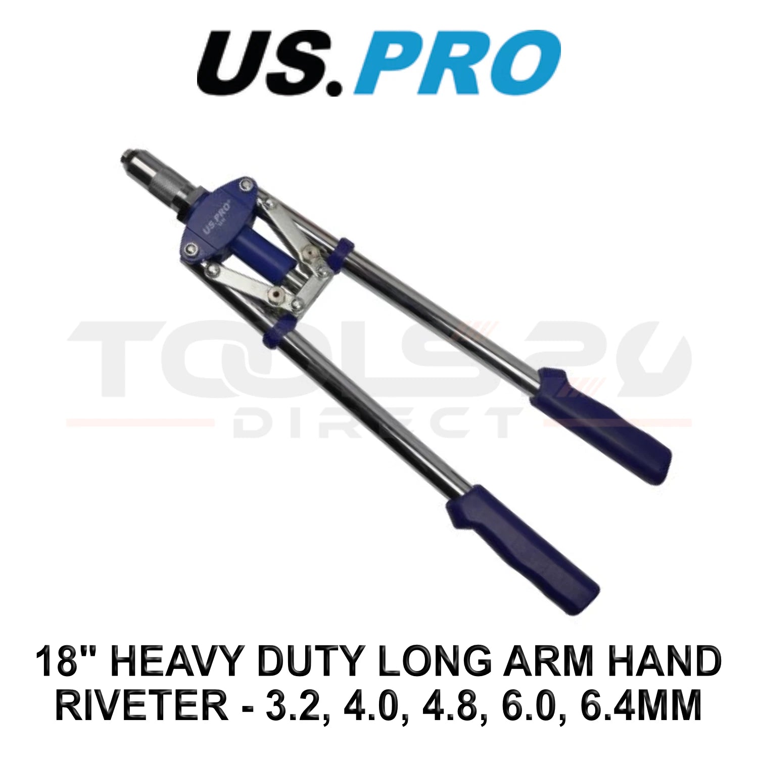 Us Pro Tools 18" Heavy Duty Long Arm Hand Riveter 3.2-6.4mm 5479