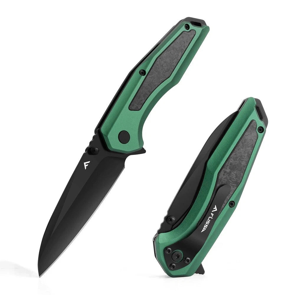 Flissa Folding Pocket Knife Sandvik 14c28n Blade W/carbon Fiber