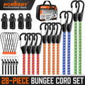 28PC Premium Bungee Cords Hooks 10” 18” 24” 36” 48” Luggage Strap Out door Tent