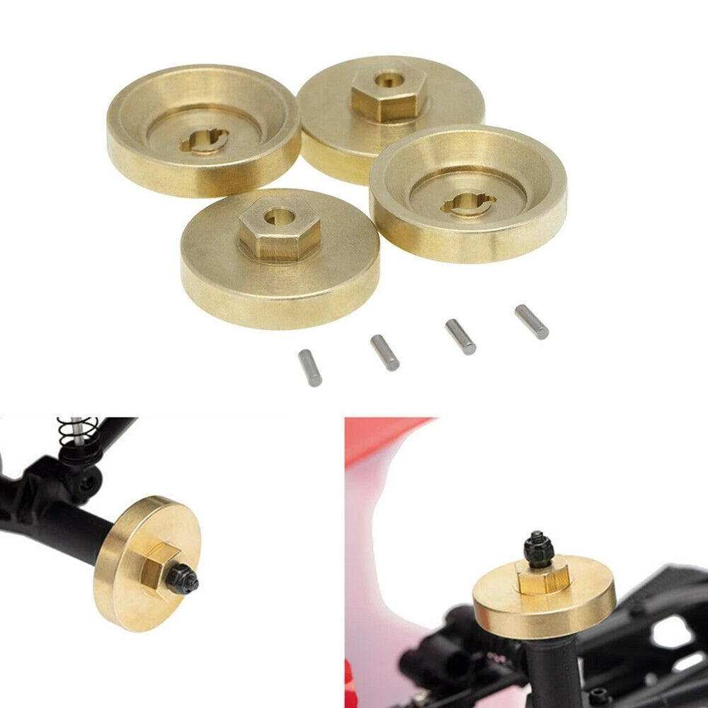 4 Pack Gold Brass 4mm Hex Adapter For Axial Scx24 Axi90081 Axi00001
