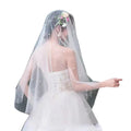 White Bridal Headpiece Fairy Style Short U Shape Dual Layer For